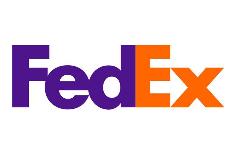 Логотип FedEx — пример негативного пространства в логотипах. 