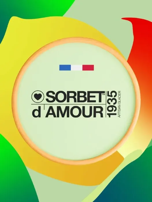 Упаковки французского мороженого Sorbet d'Amour — визуальная система