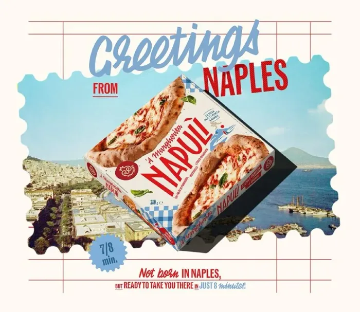 Упаковки замороженной пиццы Napulì Pizza — визуальная система