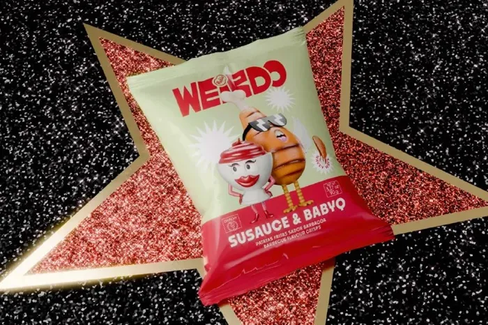 Упаковка испанских снеков Weirdo — визуальная система