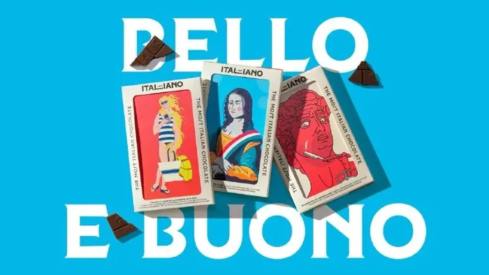 Упаковки шоколада I am ITALIANO — визуальная система