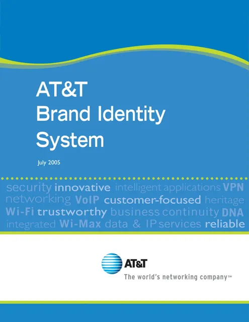 AT&T — гайд по фирменному стилю 2005 — страница 1