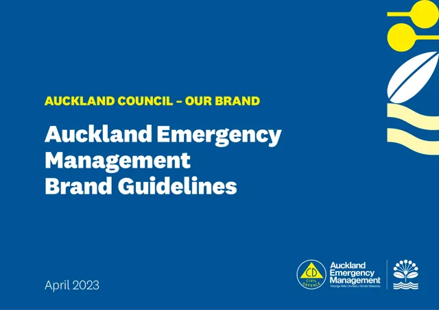 Auckland Emergency Management — гайд по фирменному стилю 2023 — страница 1