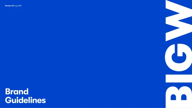 Big W — гайд по фирменному стилю 2021 — страница 1