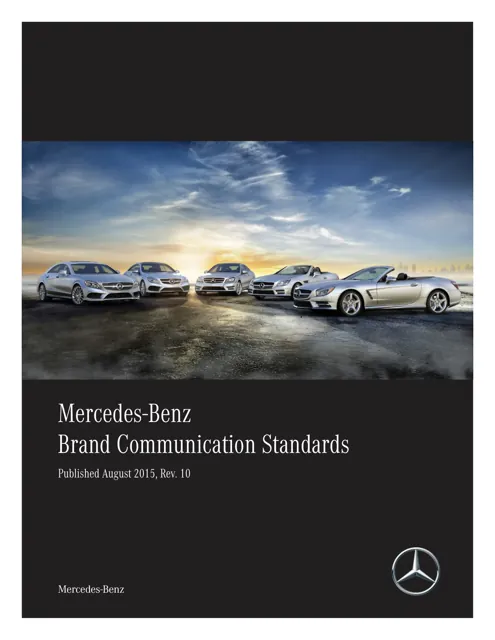 Mercedes-Benz — гайд по фирменному стилю 2015 — страница 1