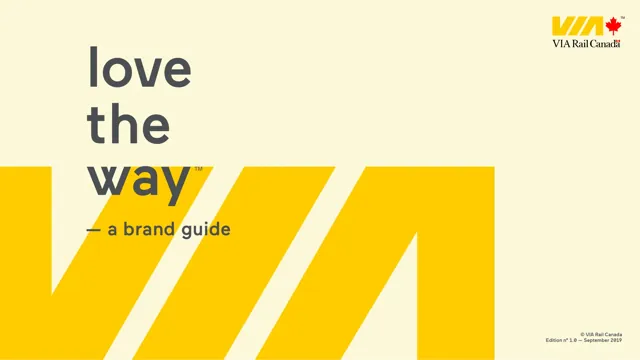 VIA Rail Canada — гайд по фирменному стилю 2019 — страница 1