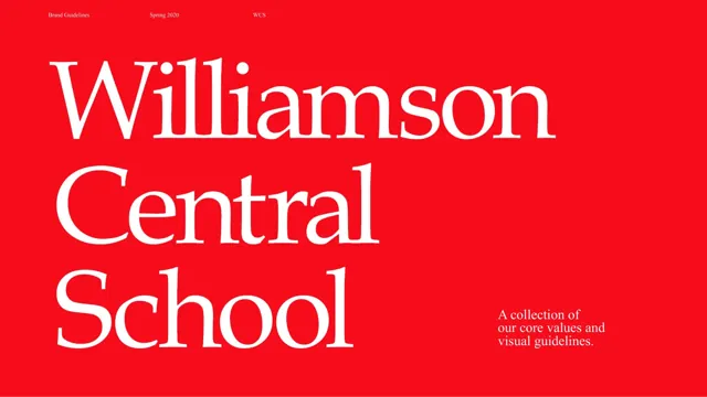 Williamson Central School — гайд по фирменному стилю 2020 — страница 1