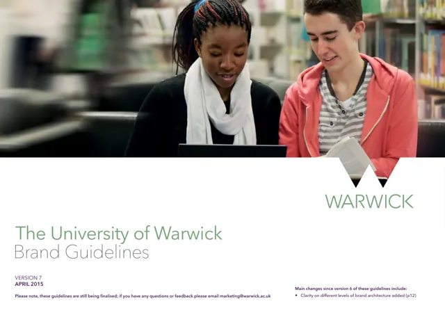 Warwick University — обложка 2015