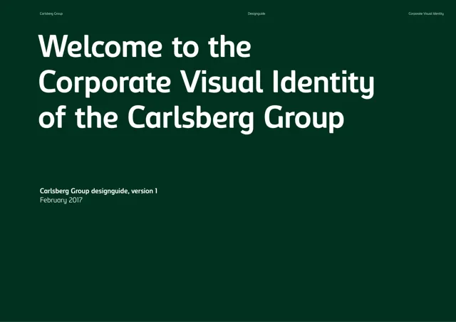 Carlsberg Group — гайд по фирменному стилю 2017 — страница 1