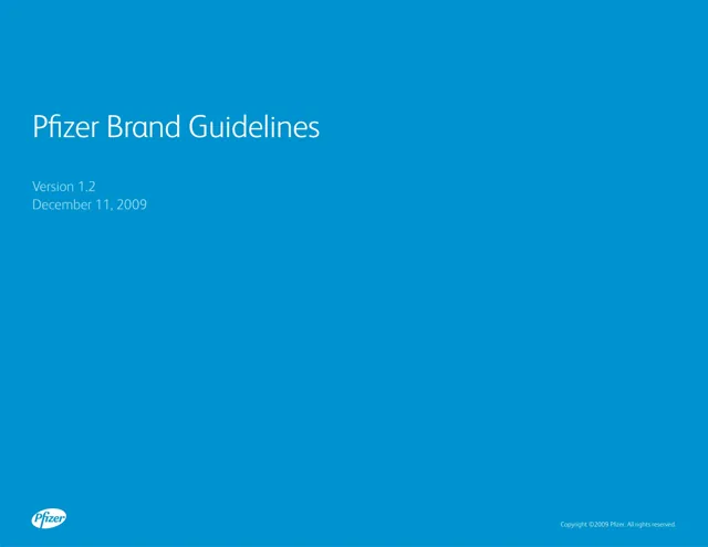 Pfizer — гайд по фирменному стилю 2009 — страница 1
