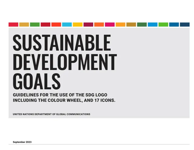 Sustainable Development Goals — гайд по фирменному стилю 2023 — страница 1