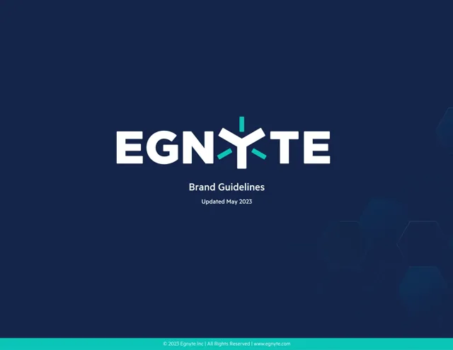 Egnyte — гайд по фирменному стилю 2023 — страница 1