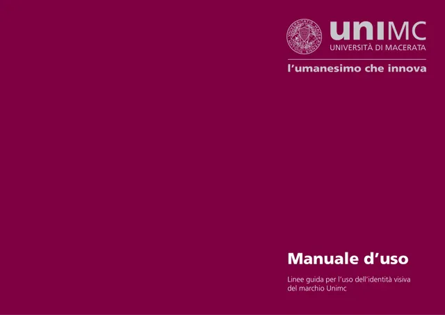 Università di Macerata — гайд по фирменному стилю 2013 — страница 1