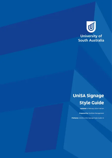 University of South Australia — гайд по фирменному стилю 2024 — страница 1