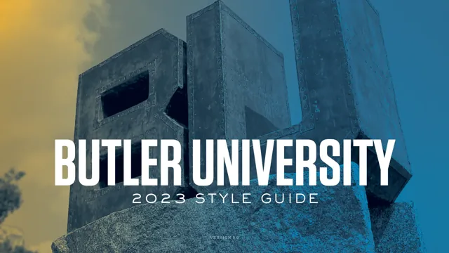 Butler University — гайд по фирменному стилю 2023 — страница 1
