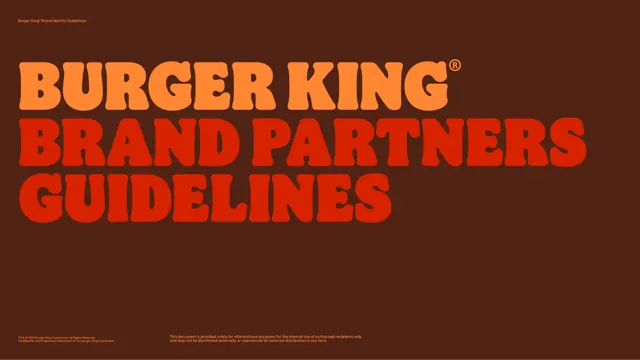 Burger King — гайд по фирменному стилю 2020 — страница 1