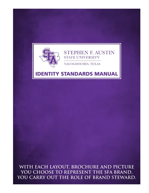 Stephen F. Austin University — гайд по фирменному стилю 2017 — страница 1