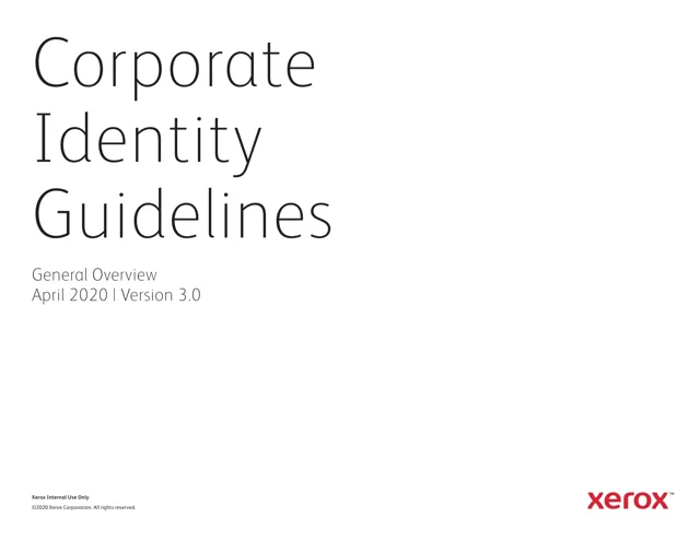 Xerox — гайд по фирменному стилю 2020 — страница 1