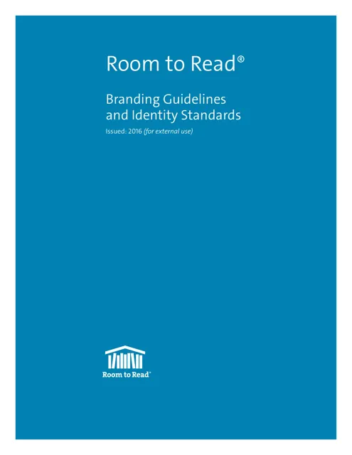 Room to Read — гайд по фирменному стилю 2016 — страница 1