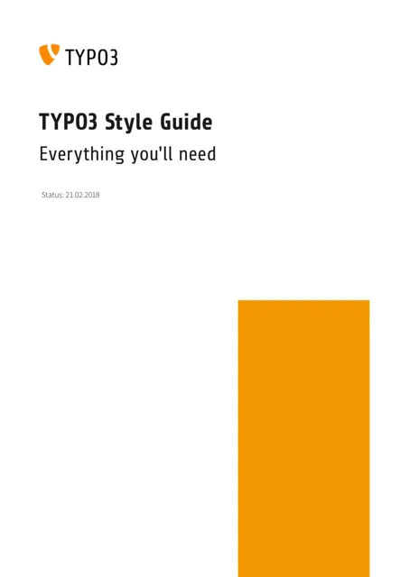 Typo3 — обложка 2018
