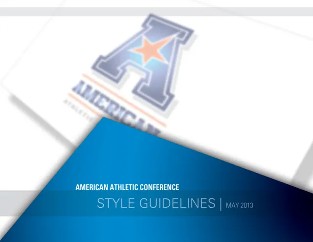 American Athletic Conference — гайд по фирменному стилю 2013 — страница 1