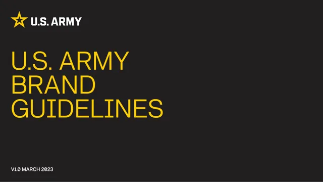 U.S. Army — гайд по фирменному стилю 2023 — страница 1