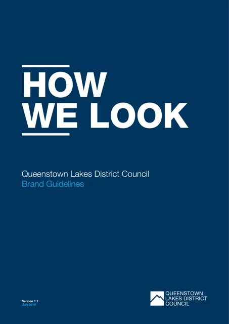 Queenstown Lakes District Council — гайд по фирменному стилю 2019 — страница 1
