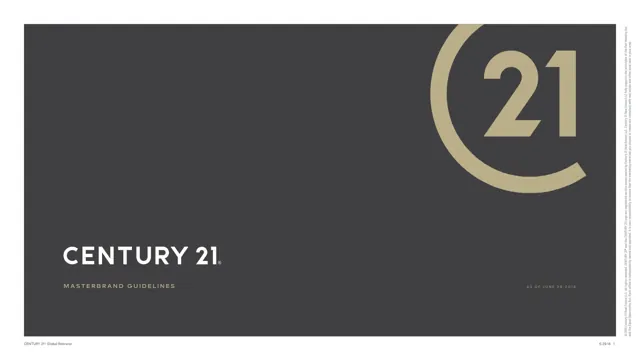 Century 21 — гайд по фирменному стилю 2018 — страница 1