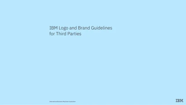 IBM Logo — гайд по фирменному стилю 2022 — страница 1