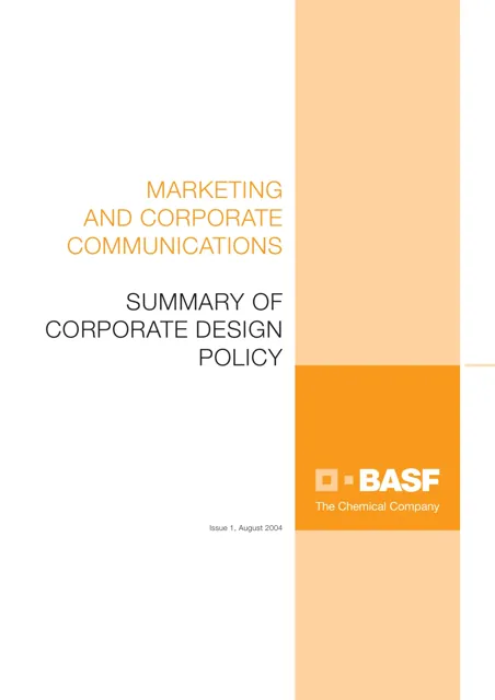 BASF — гайд по фирменному стилю 2004 — страница 1