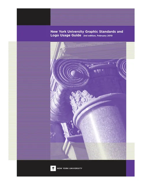 NYU — гайд по фирменному стилю 2010 — страница 1