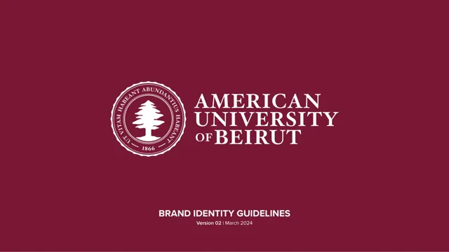 American University of Beirut — гайд по фирменному стилю 2024 — страница 1