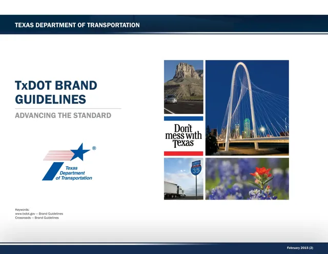 Texas Department of Transportation — гайд по фирменному стилю 2015 — страница 1