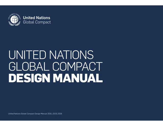 United Nations Global Compact — гайд по фирменному стилю 2016 — страница 1