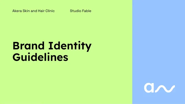 Akera Skin and Hair Clinic — гайд по фирменному стилю 2023 — страница 1