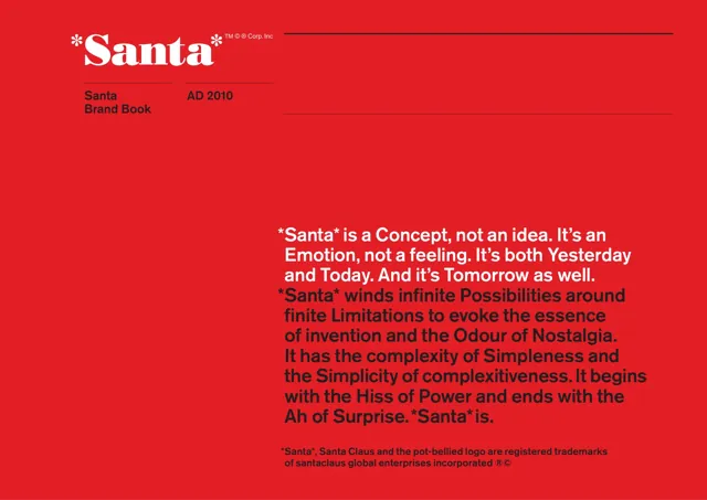 Santa brand book — обложка 2010