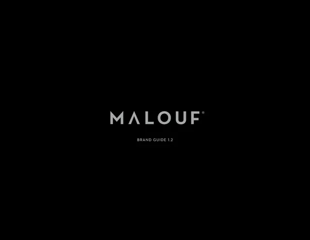 Malouf — гайд по фирменному стилю 2016 — страница 1