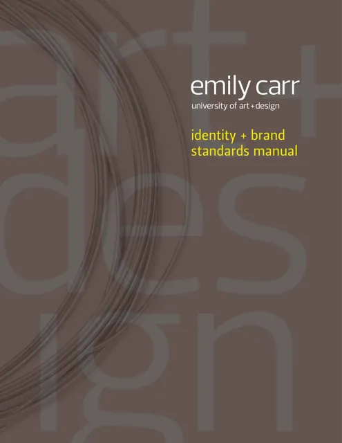 Emily Carr University — гайд по фирменному стилю 2011 — страница 1