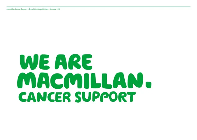 MacMillan Cancer Support — обложка 2012