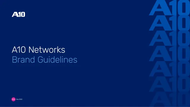 A10 Networks — гайд по фирменному стилю 2022 — страница 1