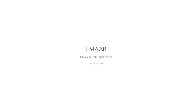 Emaar Properties — гайд по фирменному стилю 2024 — страница 1