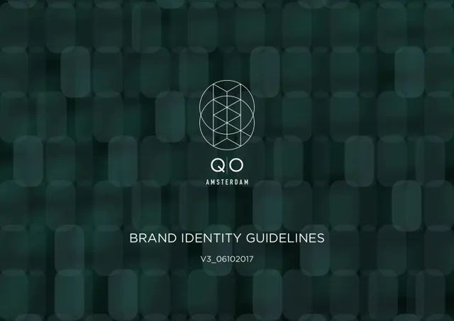QO Amsterdam — гайд по фирменному стилю 2017 — страница 1