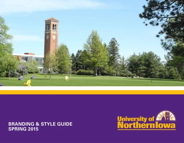 University of Northern Iowa — гайд по фирменному стилю 2015 — страница 1