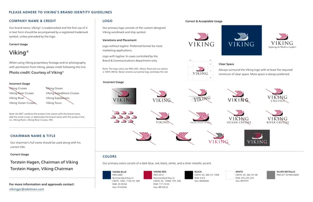 Viking Cruises — гайд по фирменному стилю 2023 — страница 1