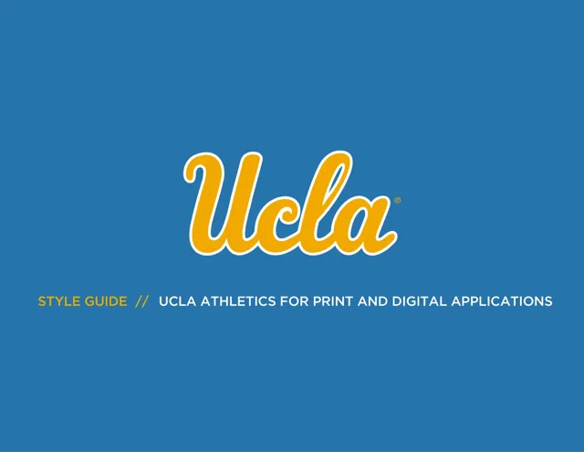 UCLA Athletics — гайд по фирменному стилю 2021 — страница 1