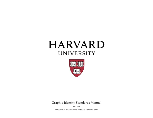 Harvard University — гайд по фирменному стилю 2017 — страница 1