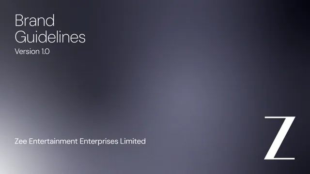 Zee Entertainment Enterprises — гайд по фирменному стилю 2025 — страница 1