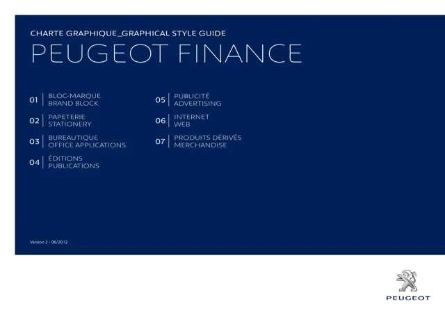 Peugeot Finance — обложка 2012