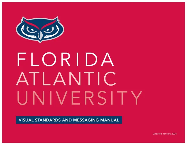 Florida Atlantic University — гайд по фирменному стилю 2024 — страница 1