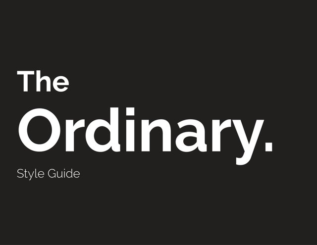 The Ordinary — обложка 2017